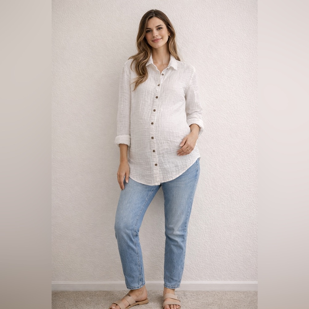 H&M MAMA Maternity Cotton Button Shirt